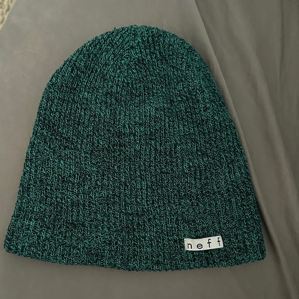 Neff Turquoise and black beanie